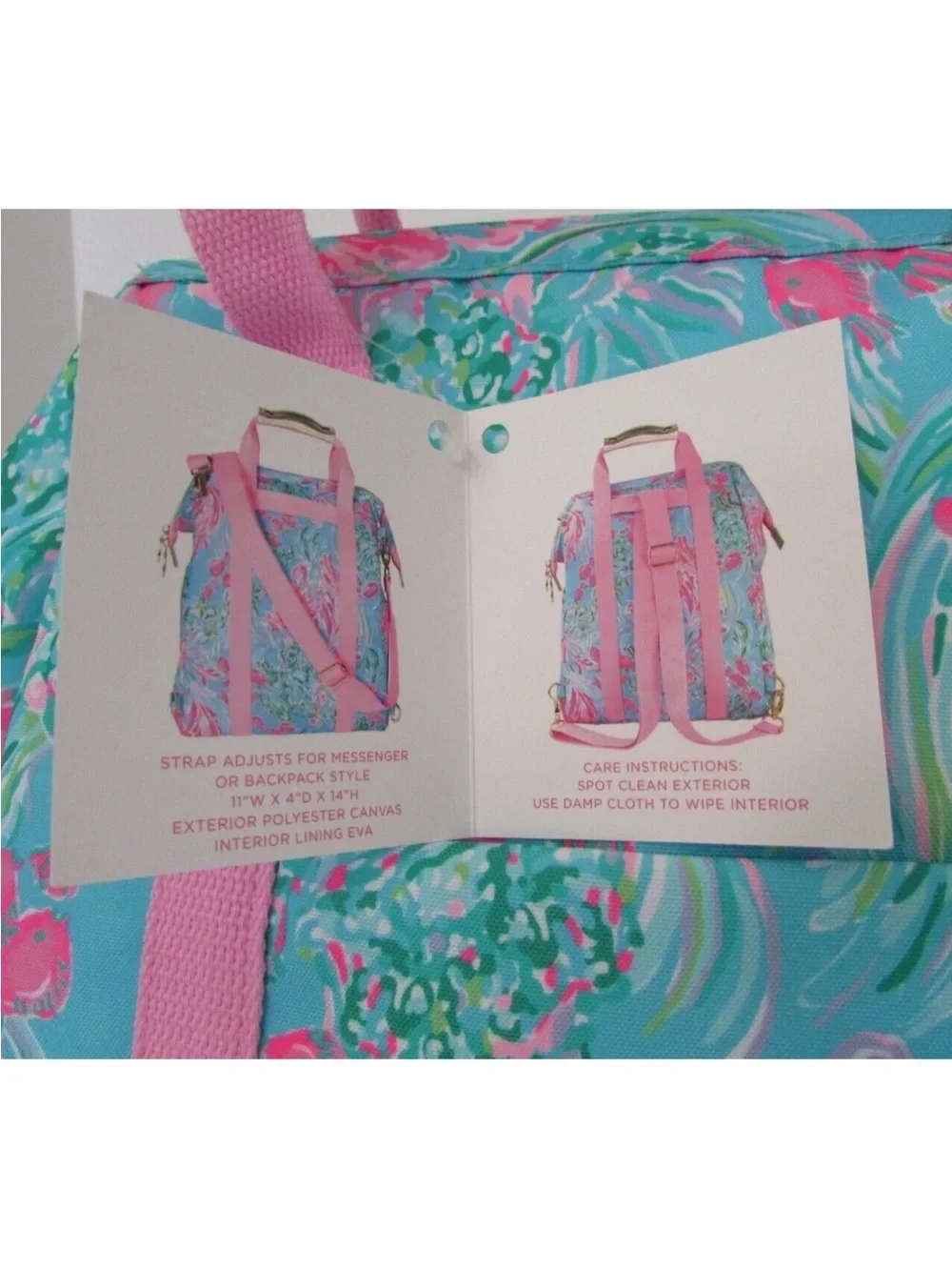 Lilly Pulitzer | Backpack Beach Cooler Pool Best Fishies Shoulder Strap Pink